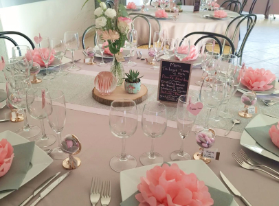 Décoration de table de restaurant à Champagné - Le Mans (72)
